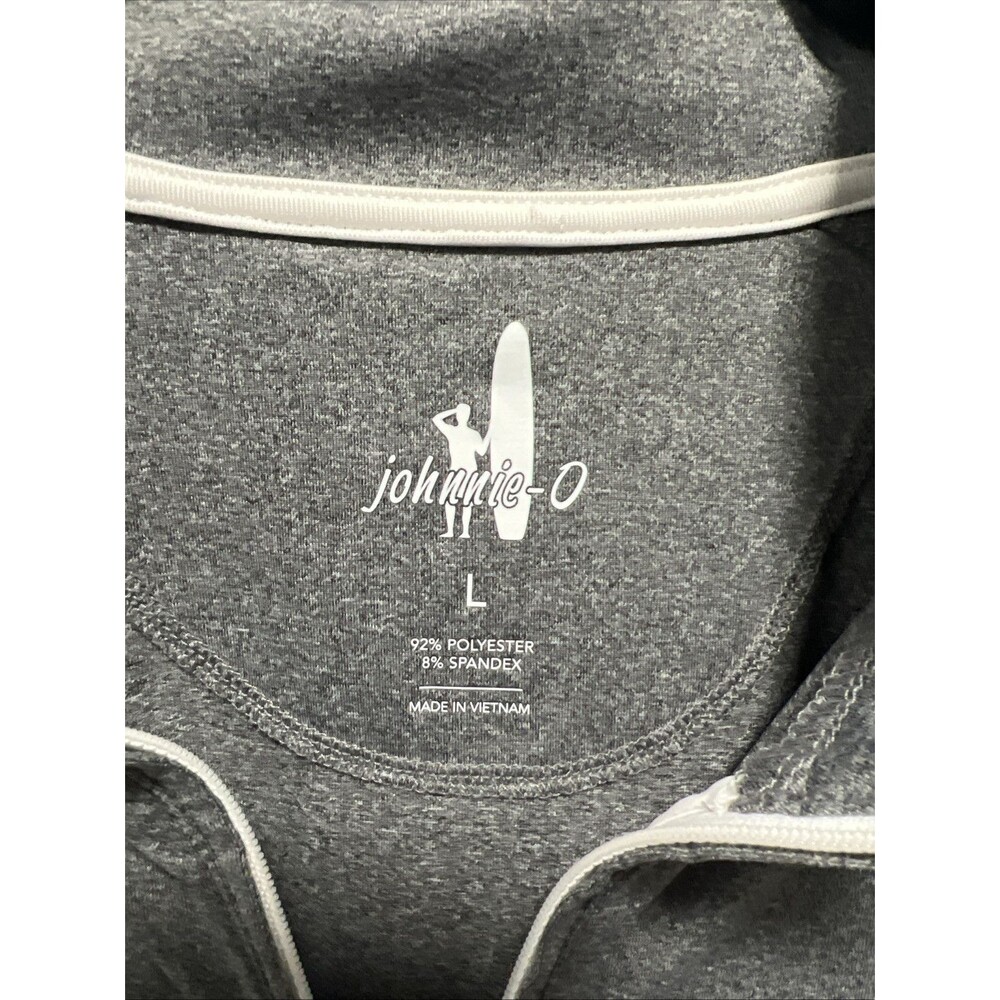 Johnnie-O Pullover Men's Gray 1/4 Zip Golf Long Sleeve Large